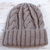 Alpaca blend hat, 'Interlaced Beauty' - Alpaca Blend Knit Hat in Dove Grey from Peru (image 2) thumbail