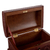 Leather and wood chest, 'Classic Inspiration' - Embossed Leather Leaves on Mohena Wood Treasure Chest Box (image 2d) thumbail