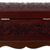 Leather and wood chest, 'Classic Inspiration' - Embossed Leather Leaves on Mohena Wood Treasure Chest Box (image 2e) thumbail