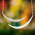 Chrysocolla statement necklace, 'Light of the Half Moon' - Silver and Chrysocolla Statement Necklace from Peru (image 2) thumbail