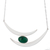 Chrysocolla statement necklace, 'Light of the Half Moon' - Silver and Chrysocolla Statement Necklace from Peru thumbail