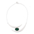 Chrysocolla statement necklace, 'Light of the Half Moon' - Silver and Chrysocolla Statement Necklace from Peru (image 2b) thumbail