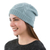 100% alpaca hat, 'Celadon Braid' - Knitted Unisex Watch Cap in Celadon 100% Alpaca from Peru (image 2a) thumbail
