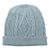 100% alpaca hat, 'Celadon Braid' - Knitted Unisex Watch Cap in Celadon 100% Alpaca from Peru (image 2e) thumbail