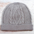 100% alpaca hat, 'Dove Grey Braid' - Knitted Unisex Watch Cap Dove Grey 100% Alpaca from Peru (image 2) thumbail
