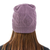 100% alpaca hat, 'Antique Lilac Allure' - Knitted Unisex Watch Cap Dusty Lilac 100% Alpaca from Peru (image 2d) thumbail