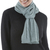 100% alpaca scarf, 'Celadon Braid' - Knitted Unisex Scarf in Celadon 100% Alpaca from Peru thumbail