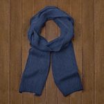 100% alpaca scarf, 'Antique Cable Knit' - Knitted Unisex Scarf in Azure 100% Alpaca from Peru