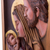 Cedar relief panel, 'Holy Family' - Holy Family Cedar Wood Wall Relief Panel Peru Christian Art (image 2d) thumbail