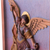 Cedar relief panel, 'Saint Michael' - St Michael Archangel Religious Wall Art Cedar Wood Panel (image 2e) thumbail