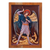 Cedar relief panel, 'Saint Michael Archangel' - St Michael and Dragon Religious Wall Art Cedar Wood Panel