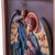 Reliefplatte aus Zedernholz - Heilige Michael und Drache religiöse Wandkunst Zedernholzplatte