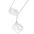 Sterling silver pendant necklace, 'Shining Leaves' - Sterling Silver Pendant Necklace Leaves from Peru (image 2e) thumbail