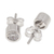 Cubic zirconia stud earrings, 'Dots of Light' - Sparkling Silver and Cubic Zirconia Stud Earrings from Peru (image 2c) thumbail