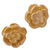 Gold plated stud earrings, 'Blooming Flowers' - Gold Plated Silver Stud Earrings Floral Shapes from Peru (image 2a) thumbail