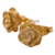 Gold plated stud earrings, 'Blooming Flowers' - Gold Plated Silver Stud Earrings Floral Shapes from Peru (image 2e) thumbail
