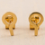 Vergoldete Ohrstecker – Ohrstecker aus vergoldetem Silber in Form eines Fragezeichens
