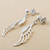 Sterling silver dangle earrings, 'Protection Wings' - Sterling Silver Dangle Earrings Wing Shape from Peru (image 2c) thumbail