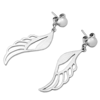 Ohrhänger aus Sterlingsilber - Ohrhänger aus Sterlingsilber in Flügelform aus Peru