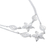 Halskette mit filigranem Anhänger aus Sterlingsilber - Sterling Silber Anhänger Halskette Blumen Blätter aus Peru