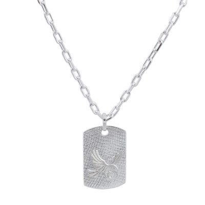Sterling silver pendant necklace, 'Strong Eagle' - Sterling Silver Pendant Necklace Eagle Shape from Peru