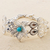 Amazonite link bracelet, 'Amaryllis Delight' - Hand Made Amazonite Link Bracelet Floral from Peru (image 2) thumbail