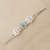 Amazonite link bracelet, 'Amaryllis Delight' - Hand Made Amazonite Link Bracelet Floral from Peru (image 2c) thumbail