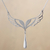 Sterling silver pendant necklace, 'Protection Wings' - Hand Made Sterling Silver Wing Pendant Necklace from Peru (image 2) thumbail