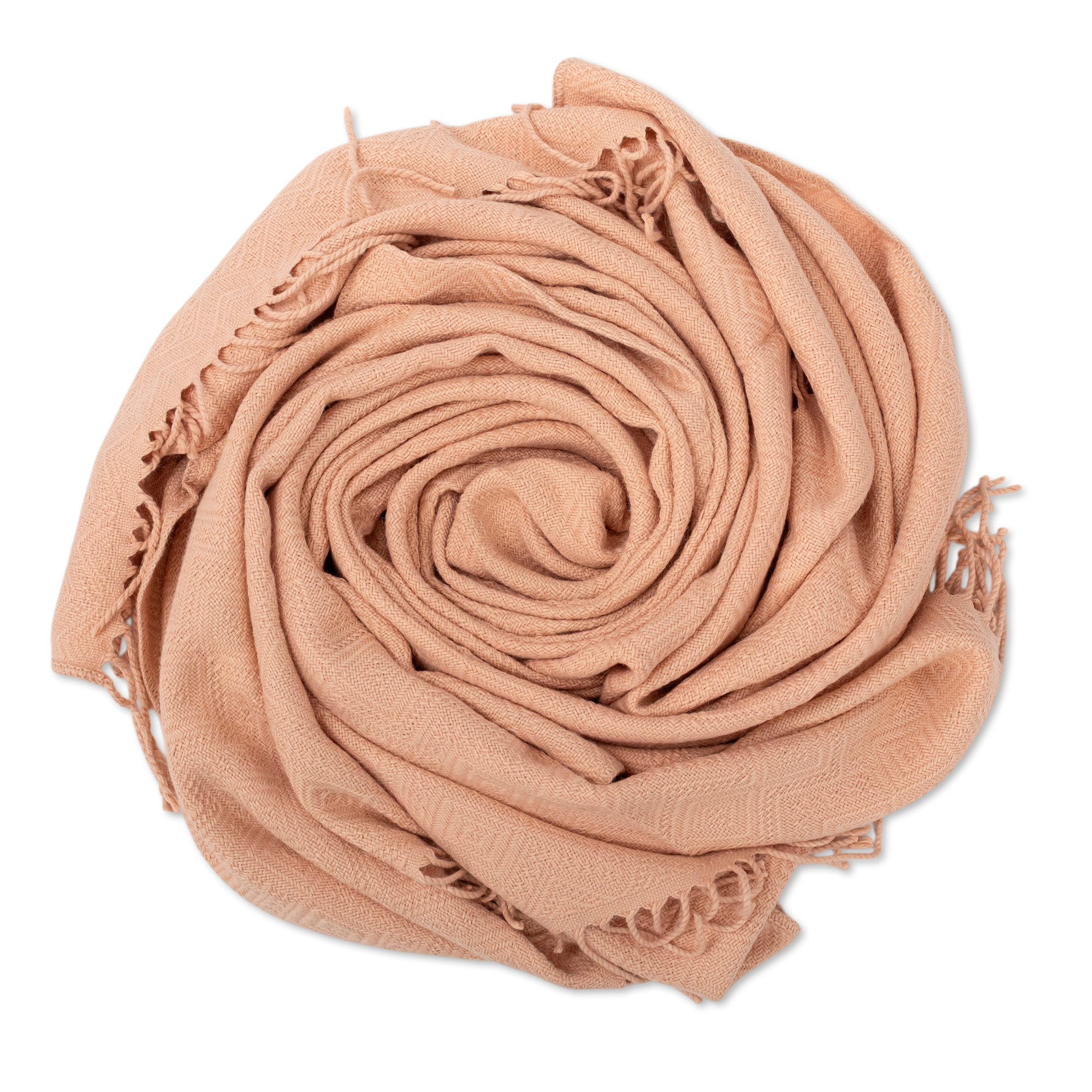 Alpaca Acrylic Blend Throw Blanket in Sand from Peru Sandy Passion