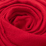 Throw blanket, 'Puno Traditions in Crimson' - Crimson Alpaca and Acrylic Blend Throw Blanket with Fringe