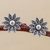 Sterling silver stud earrings, 'Spreading Lotus' - Sterling Silver Floral Stud Earrings from Peru (image 2) thumbail