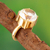 Gold plated quartz single stone ring, 'Clearly Golden' - Gold Plated Quartz Single Stone Ring from Peru (image 2) thumbail