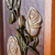 Cedar relief panel, 'The White Rose' - Handcrafted Cedar Wall Relief Panel of Roses from Peru (image 2c) thumbail