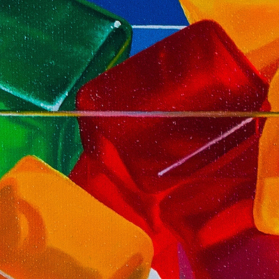 'Carnival of Colors' - Signed Original Hyperreal Still Life In Primary Colors