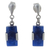 Sodalite dangle earrings, 'Hug' - Artisan Crafted Sterling Silver and Sodalite Post Earrings (image 2a) thumbail