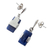 Sodalite dangle earrings, 'Hug' - Artisan Crafted Sterling Silver and Sodalite Post Earrings (image 2d) thumbail