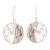 Sterling silver filigree dangle earrings, 'Mokume Circles' - Sterling Silver and Copper Dangle Earrings from Peru thumbail