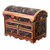 Leather and wood jewelry chest, 'Antique Treasure' - Multicolor Wood and Leather Jewelry Box from Peru