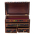 Leather and wood jewelry chest, 'Antique Treasure' - Multicolor Wood and Leather Jewelry Box from Peru (image 2d) thumbail