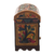 Cedar and leather jewelry box, 'Elegant Hummingbirds' - Multicolor Cedar Wood and Leather Jewelry Box from Peru