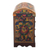 Cedar and leather jewelry box, 'Shimmering Eagle' - Painted Cedar Wood and Leather Jewelry Box from Peru