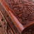 Cedar and leather jewelry box, 'Formidable Falcon' - Cedar and Leather Jewelry Box with Key from Peru (image 2d) thumbail