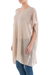 Knit tunic, 'Beige Dreamcatcher' - Beige Tunic with V Neck and Short Sleeves (image 2b) thumbail