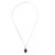Amethyst pendant necklace, 'Purple Treasure' - Hand Made Amethyst Sterling Silver Pendant Necklace Peru thumbail