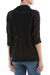 Pullover sweater, 'Evening Flight in Black' - Black Pullover Sweater with Three Quarter Length Sleeves (image 2c) thumbail