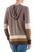 Hoodie sweater, 'Brown Imagination' - Brown Striped Hoodie Sweater from Peru (image 2c) thumbail