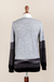 Pullover sweater, 'Imagine in Grey' - Grey and Black Striped Pullover Sweater from Peru (image 2e) thumbail
