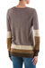 Suéter tipo jersey, 'Imagine in Brown' - Suéter tipo jersey a rayas marrones de Perú