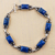 Lapis lazuli link bracelet, 'Seven Seas' - Lapis Lazuli Sterling Silver Link Bracelet from Peru (image 2) thumbail