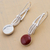 Jasper dangle earrings, 'Smooth Splendor' - Jasper and Sterling Silver Dangle Earrings from Peru (image 2c) thumbail